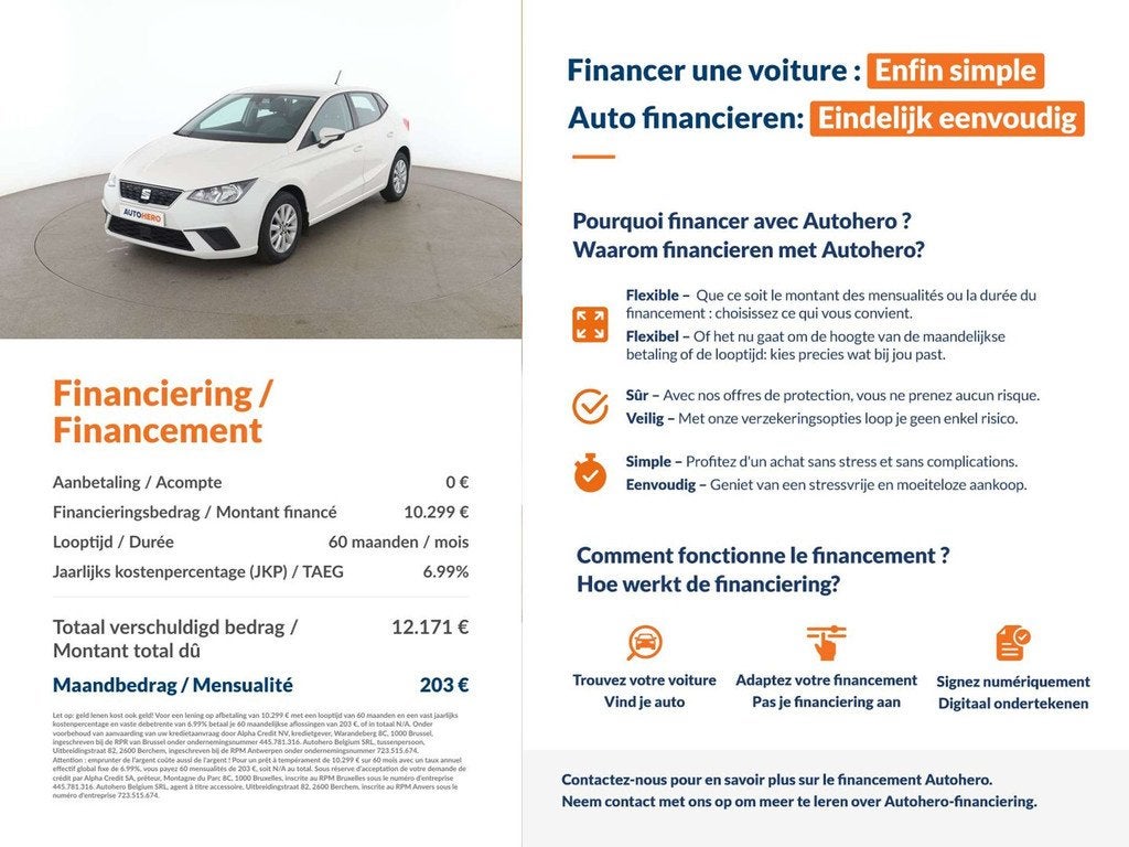 SEAT Ibiza 1.0 Style (année de construction 2019), Autos, 80 ch, Achat, Euro 6, Boîte manuelle