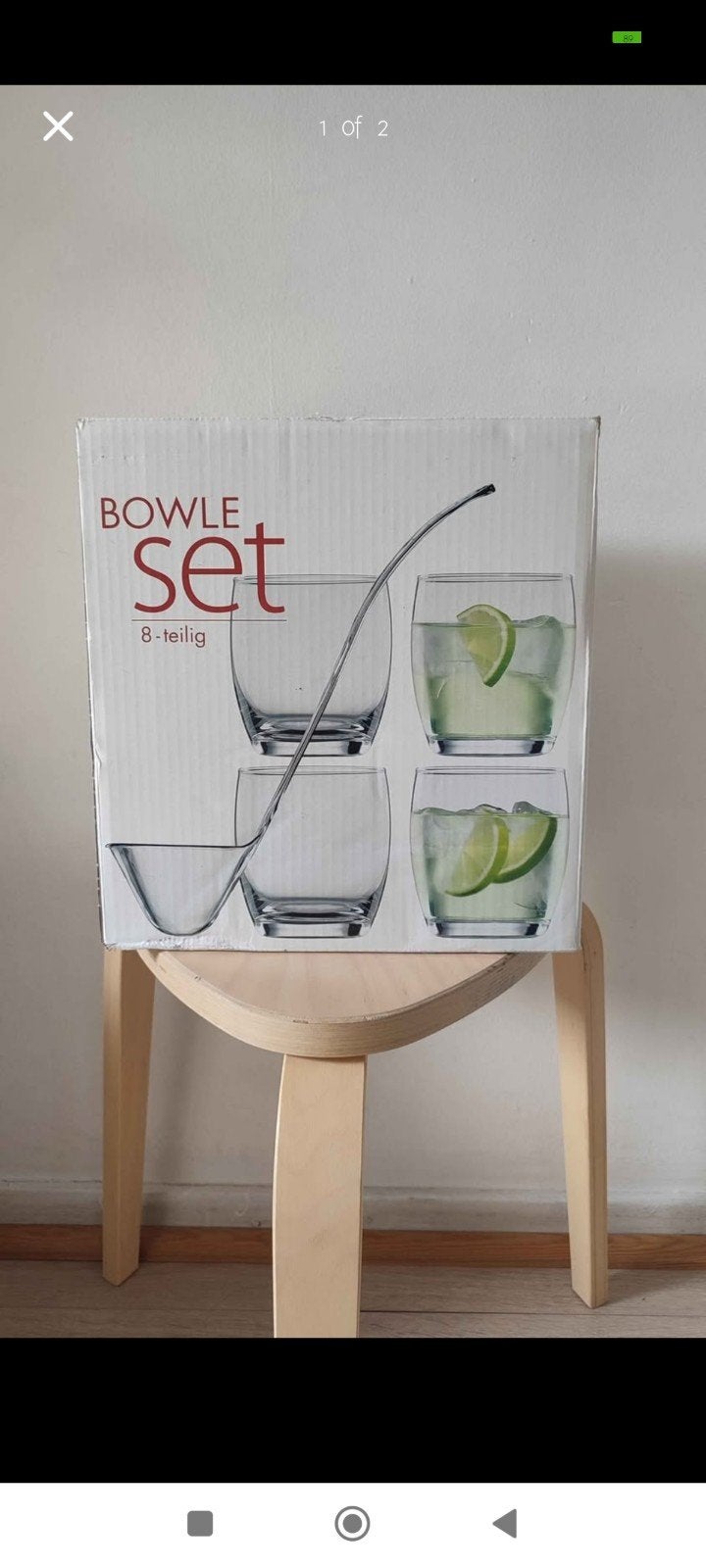Nieuw 8-delig servies/kom voor punch bowl, Ophalen, Kan, Overige merken, Nieuw