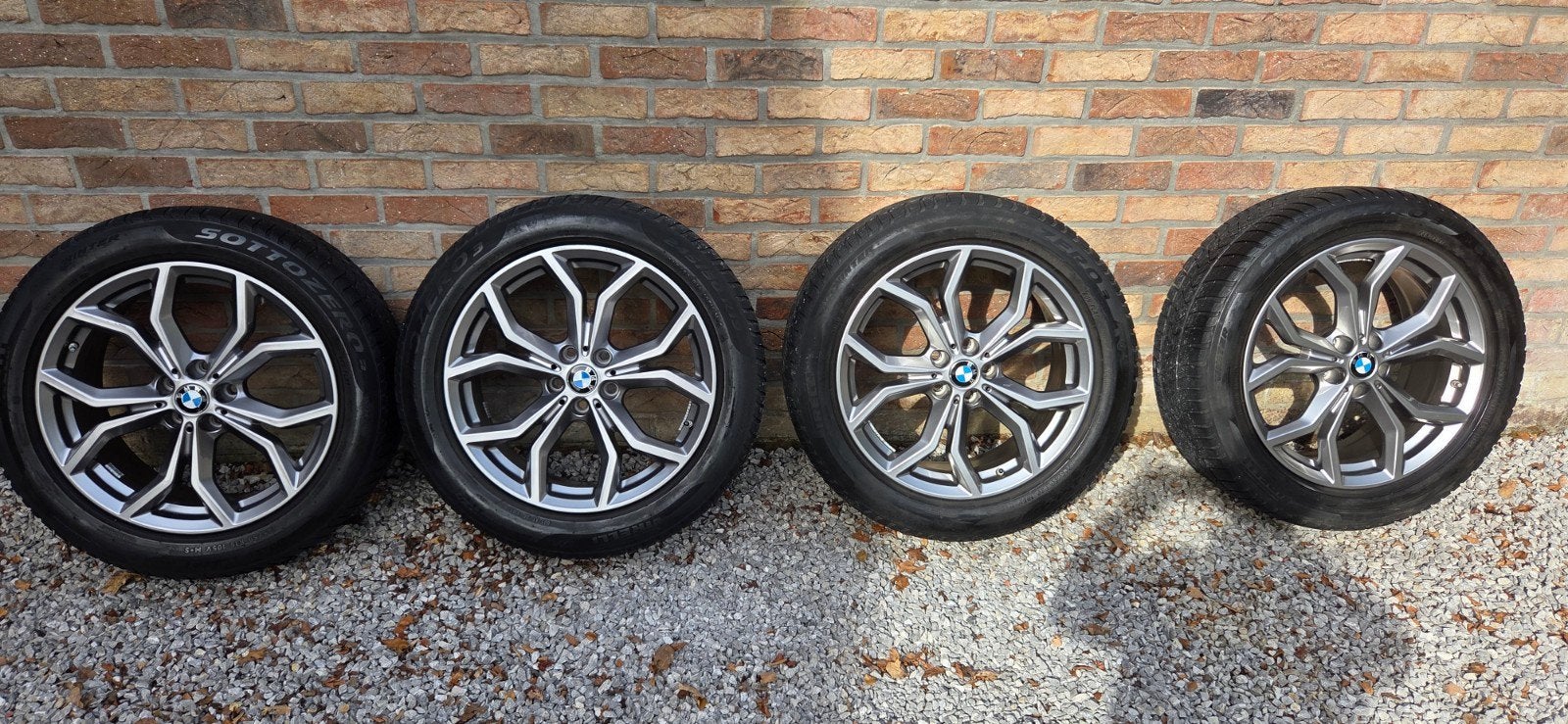 Jantes BMW 19" style 694 + pneus Pirelli hiver runflat X3 X4, Pneus et Jantes, Utilisé, Pneus hiver, 245 mm
