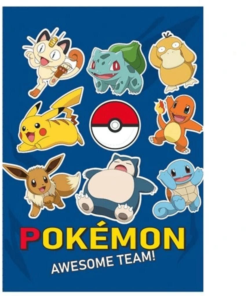 Pokemon Fleece Deken - 130x160 - Pikachu fleecedeken / Plaid, Kinderen en Baby's, Blauw, Nieuw, Ophalen of Verzenden, Deken of Dekbed
