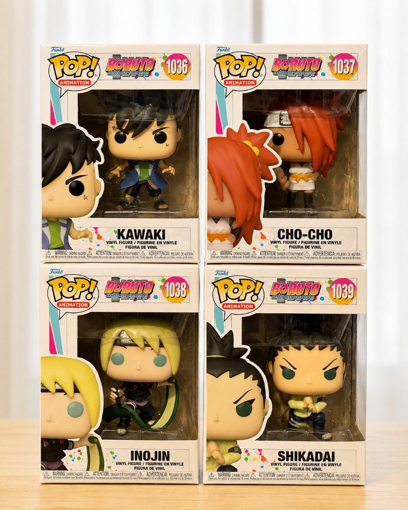 Lot 4 Funko POP Boruto – Kawaki Cho-Cho Inojin Shikadai, Enlèvement ou Envoi, Neuf, Fantasy