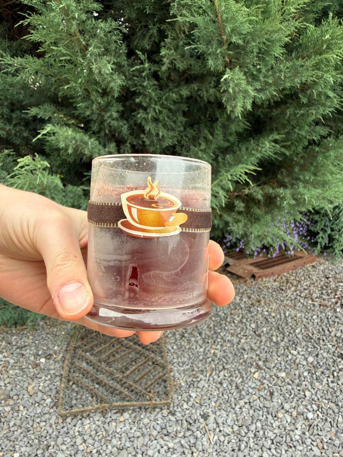 Bougie parfumée dans photophore en verre, Envoi