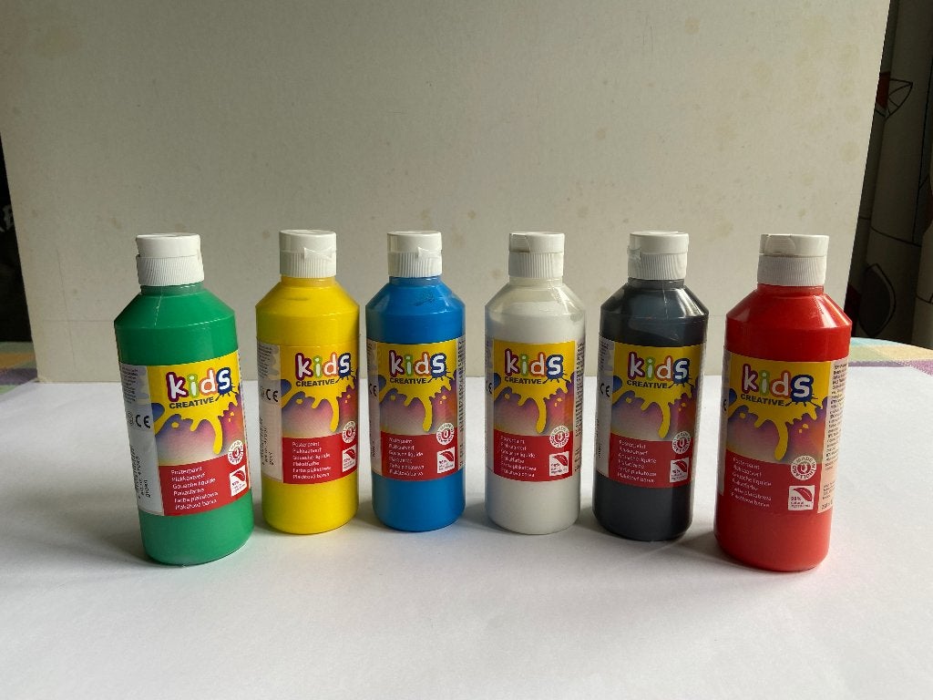 Gouache (6 boîtes de 250 ml) + boîte d'aquarelle, Hobby & Loisirs créatifs, Enlèvement ou Envoi, Utilisé, Aquarelle