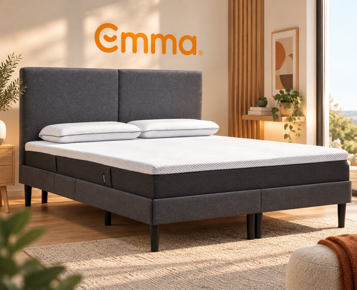 Lit Emma + Matelas Emma Hybride II NEUFS – 140/160/180x200, Enlèvement, Neuf, Gris