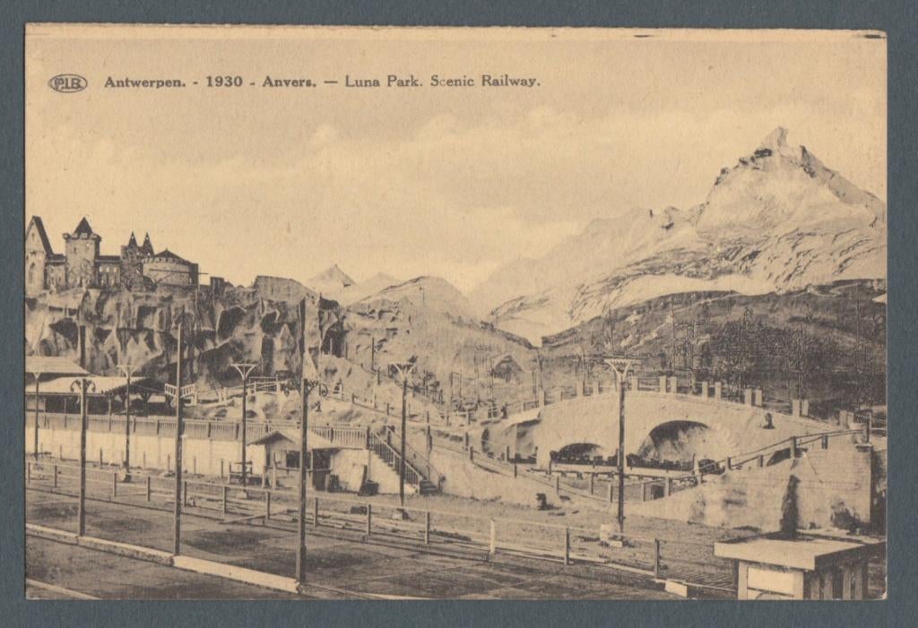 Antwerpen - 1930 - Anvers - Luna Park, Scenic Railway, Verzamelen, Verzenden, 1920 tot 1940, Ongelopen, Antwerpen