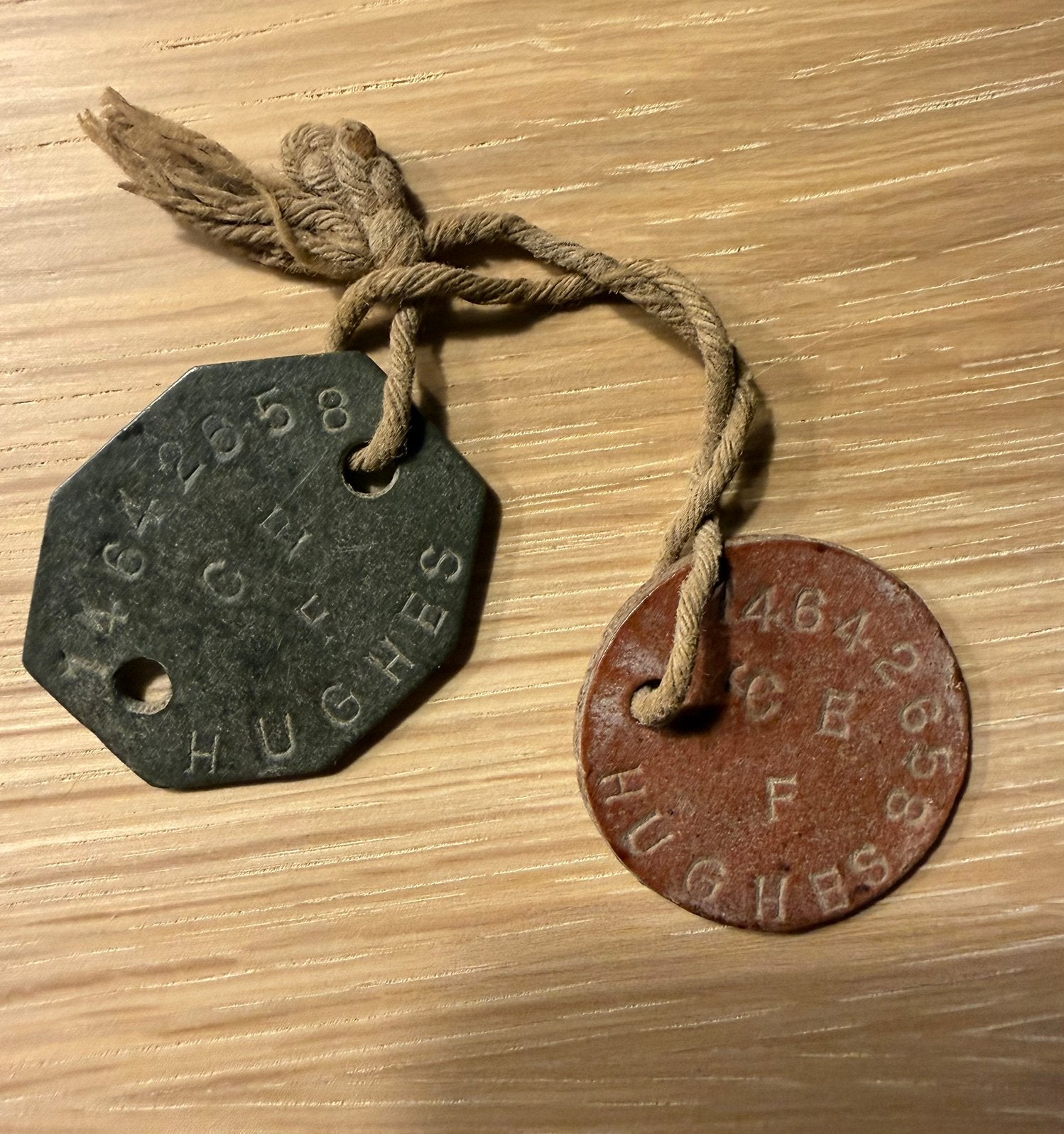 WW2 Britse dogtag identificatieplaatje, Verzamelen, Ophalen of Verzenden