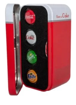 coca cola vending machine - 4x zilveren munt, Ophalen of Verzenden, Nieuw