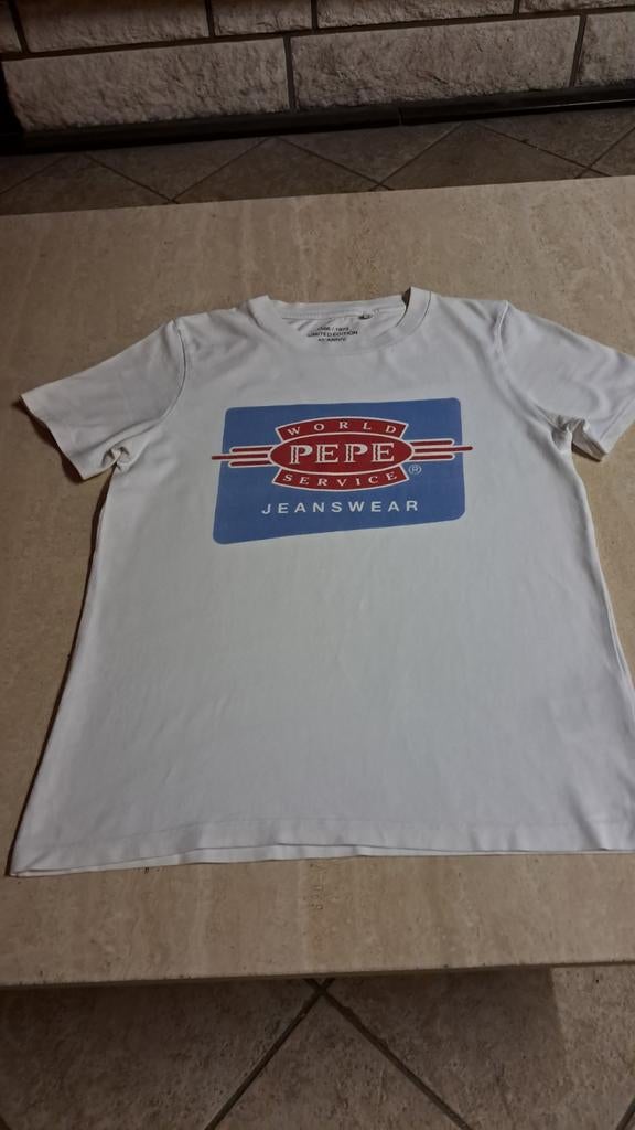 Wit heren t-shirt 'Pepe' maat XS, Ophalen, Wit, Zo goed als nieuw, Pepe Jeans