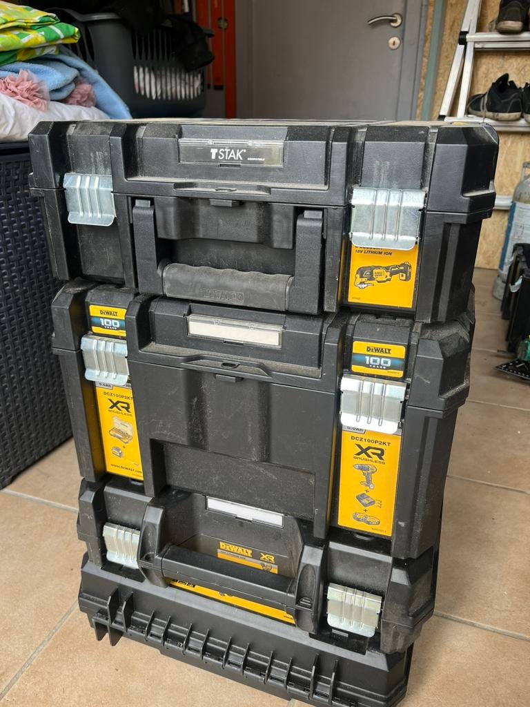 Dewalt Tstak koffers, Bricolage & Construction, Boîtes à outils, Enlèvement, Comme neuf