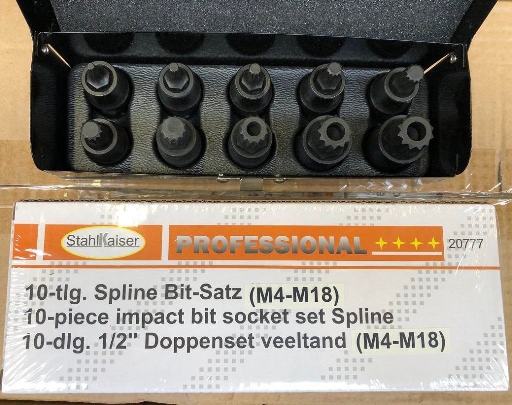 Dopset Spline / Meertand 10dlg krachtuitvoering -- Nieuw, Auto diversen, Autogereedschap, Ophalen of Verzenden, Nieuw