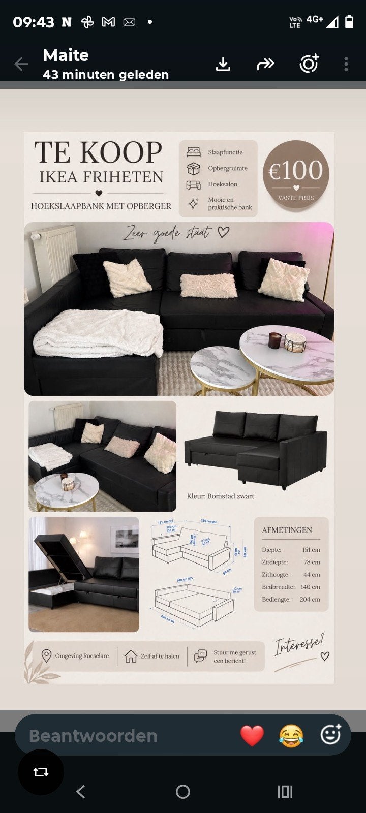 siège de salon, Maison & Meubles, Enlèvement