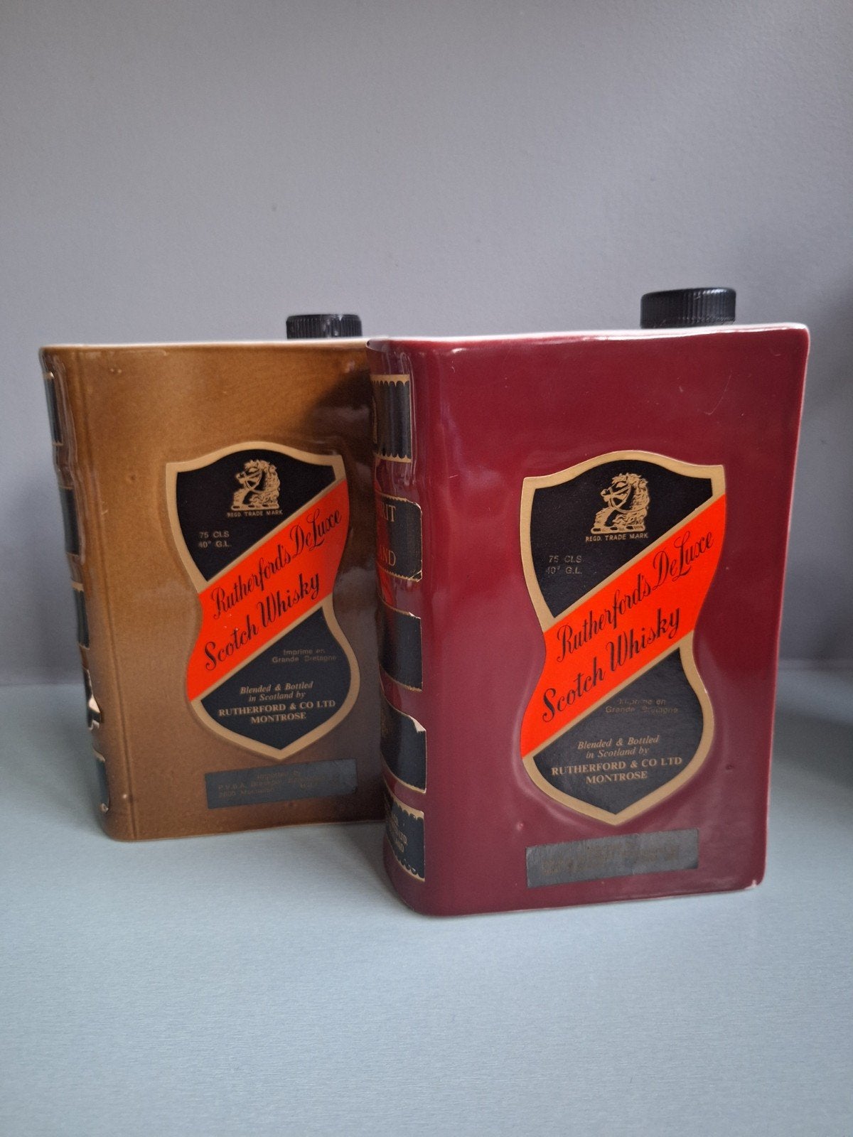 vintage Rutherford's DeLuxe Scotch Whisky keramische karaf, Ophalen of Verzenden