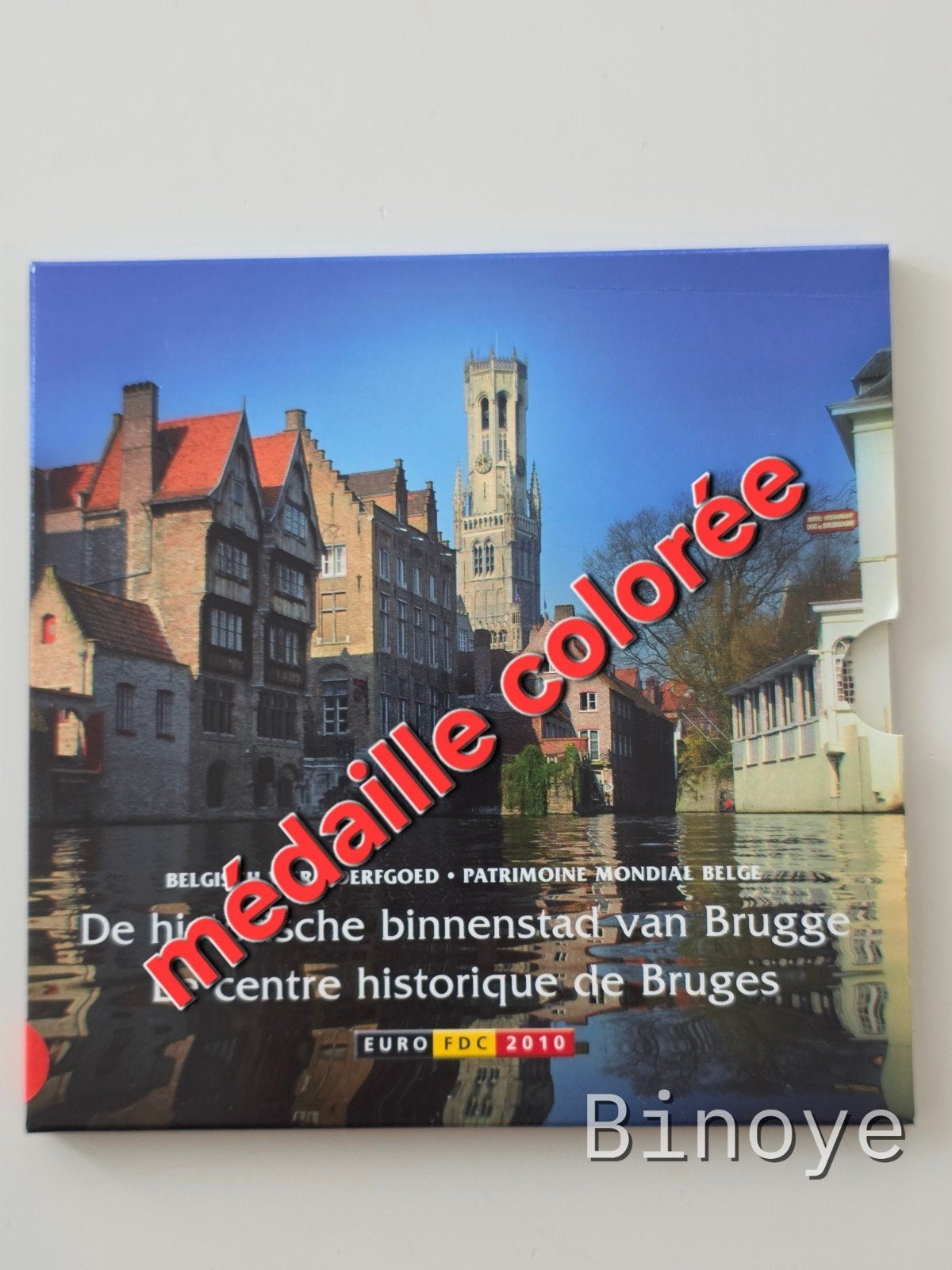 Belgique Série FDC 2010 brugges - médaille colorée, Timbres & Monnaies, Enlèvement ou Envoi, Belgique, Série
