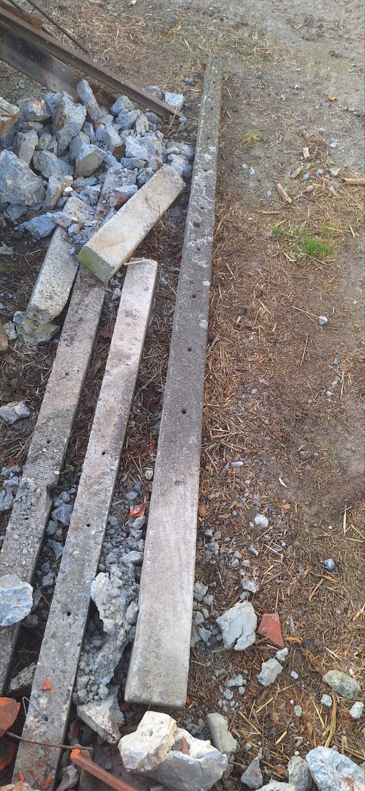 poteaux en béton, Enlèvement
