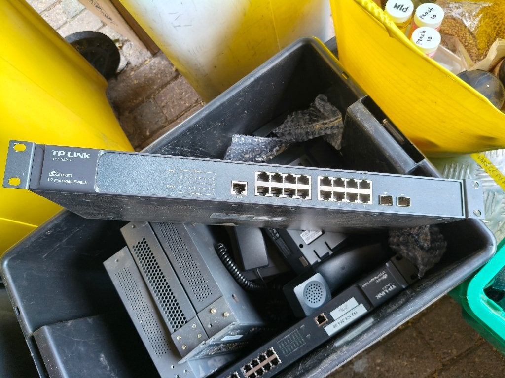 TP-link TL SG3216 mangaged switch, Ophalen of Verzenden, Gebruikt