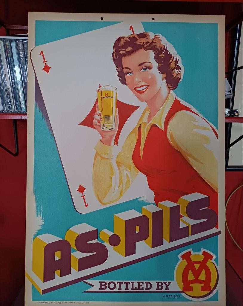 Reklame Van Assche Liezele, Verzamelen, Biermerken, Ophalen of Verzenden, Zo goed als nieuw, Reclamebord, Plaat of Schild, Overige merken