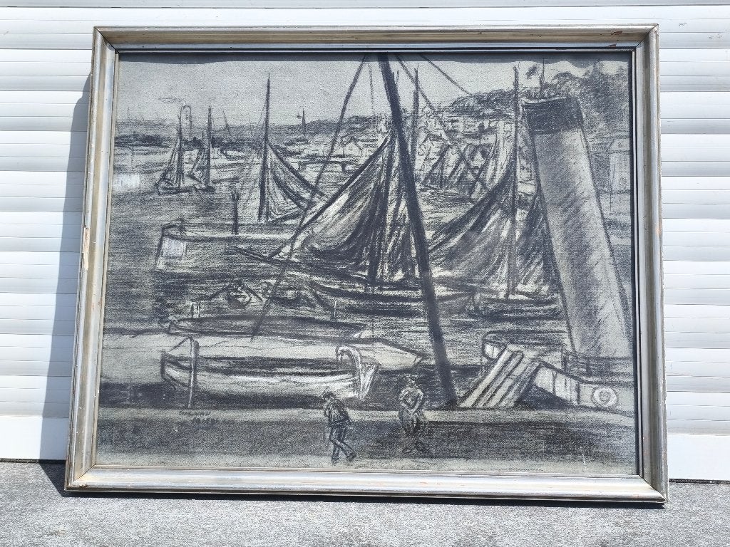 Fusain signe eugèen van mieghem, Antiek en Kunst, Kunst | Tekeningen en Fotografie, Poster, Ophalen of Verzenden