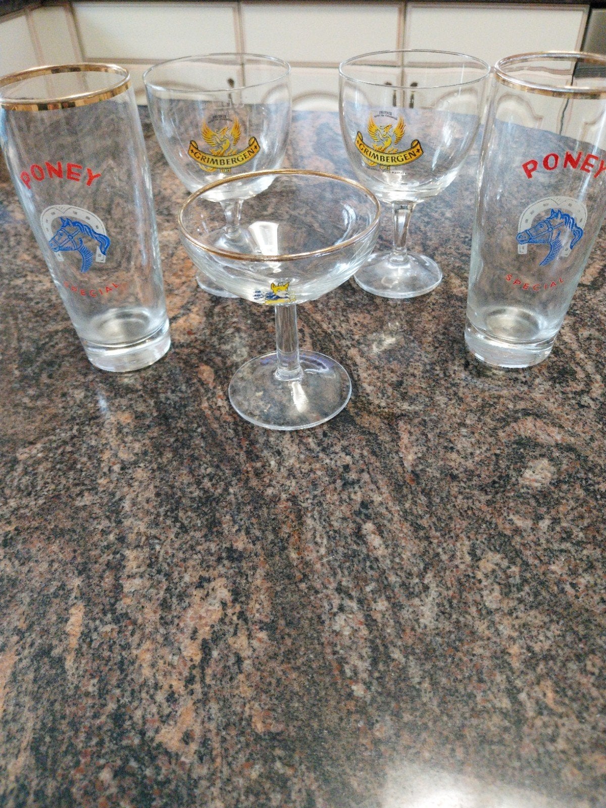 1babycham,2 poneys en 2 degustatie Grimbergen, Collections, Enlèvement