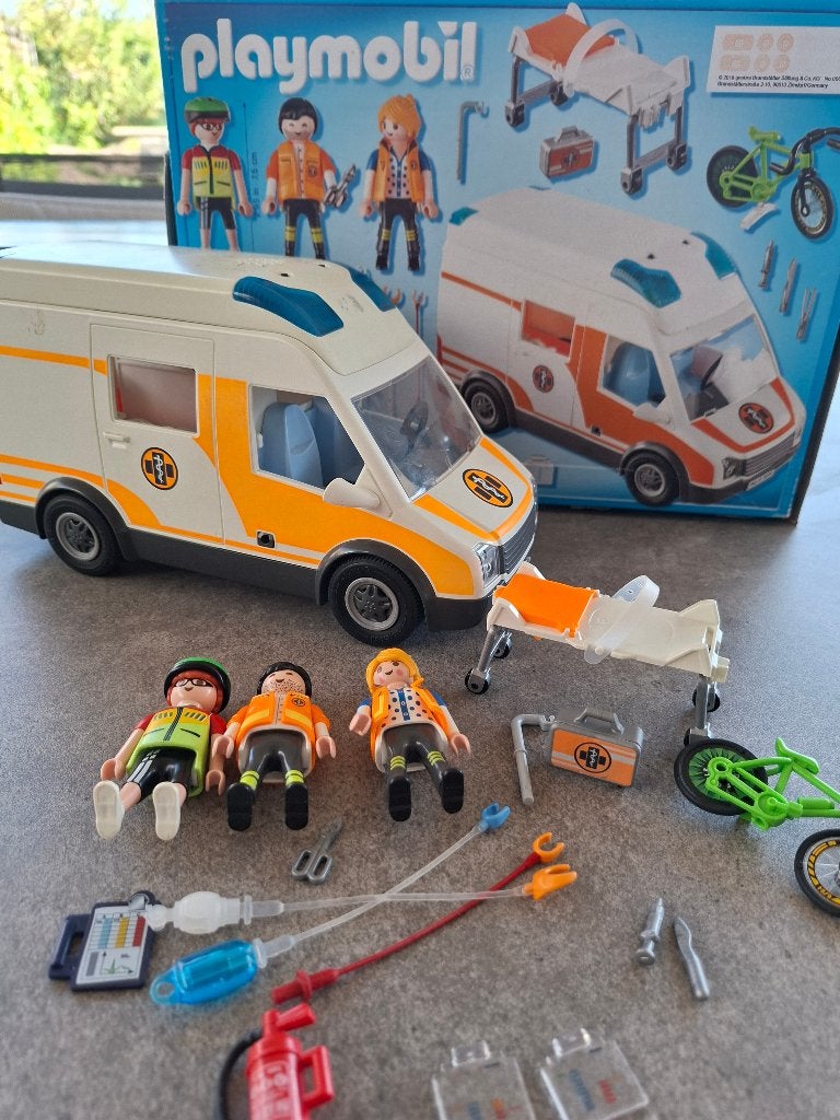 playmobil 70049 - Ambulance en ambulanciers, Enlèvement ou Envoi, Utilisé, Ensemble complet