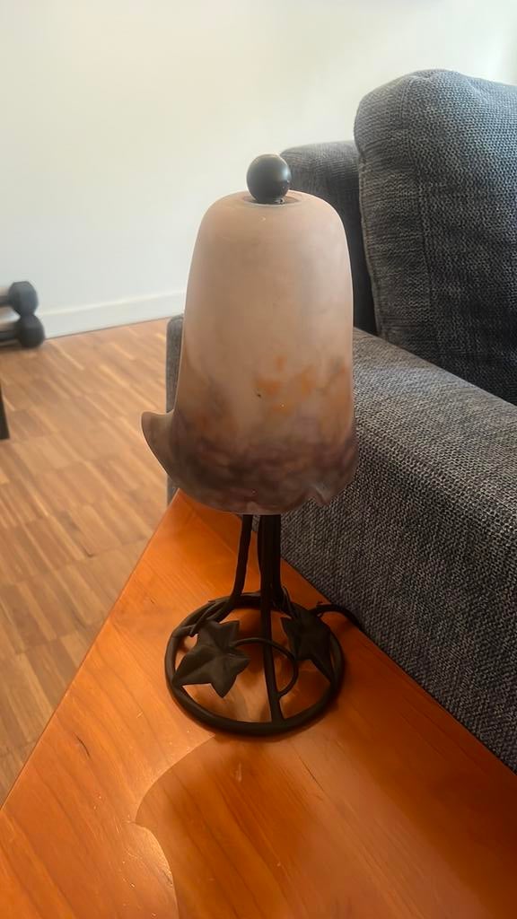 Art Deco Degué lamp gesigneerd Frankrijk ca 1930, Antiek en Kunst, Ophalen