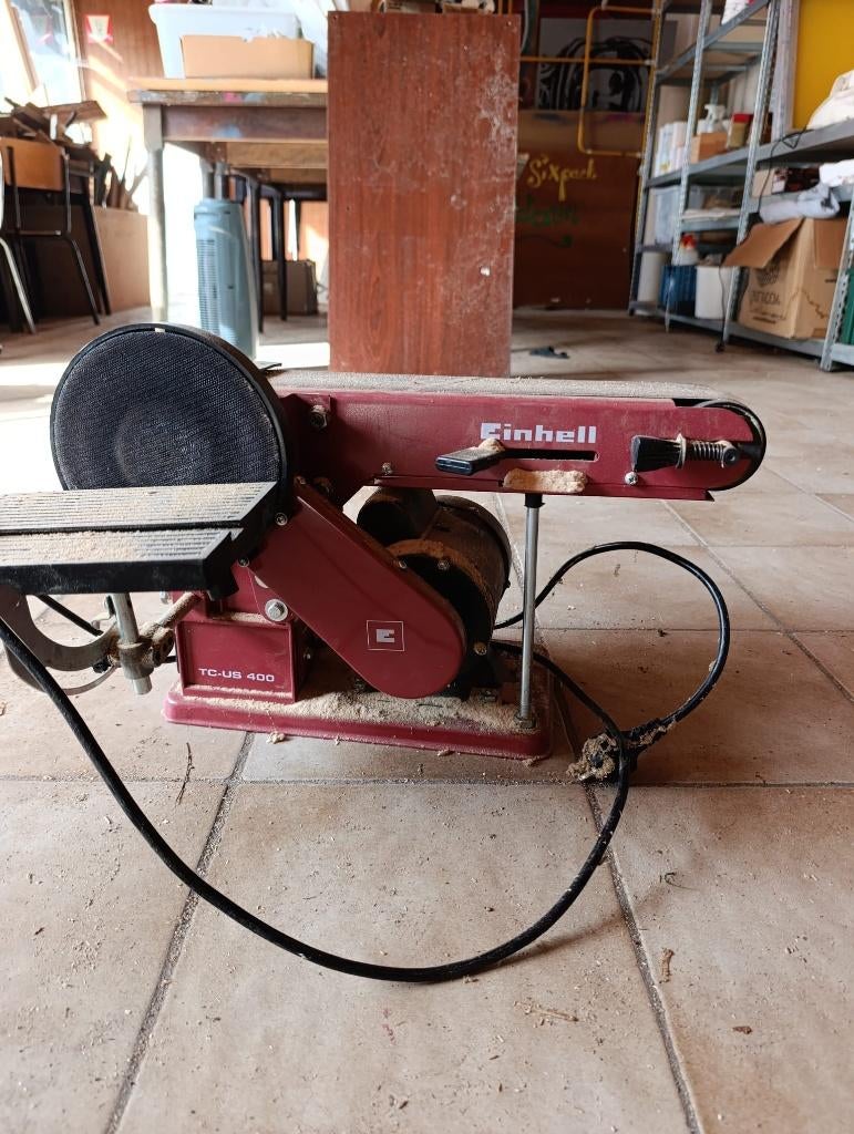 Bandschuurmachine Einhell, Doe-het-zelf en Bouw, Gereedschap | Schuurmachines, Ophalen, Gebruikt, Minder dan 600 watt, Bandschuurmachine