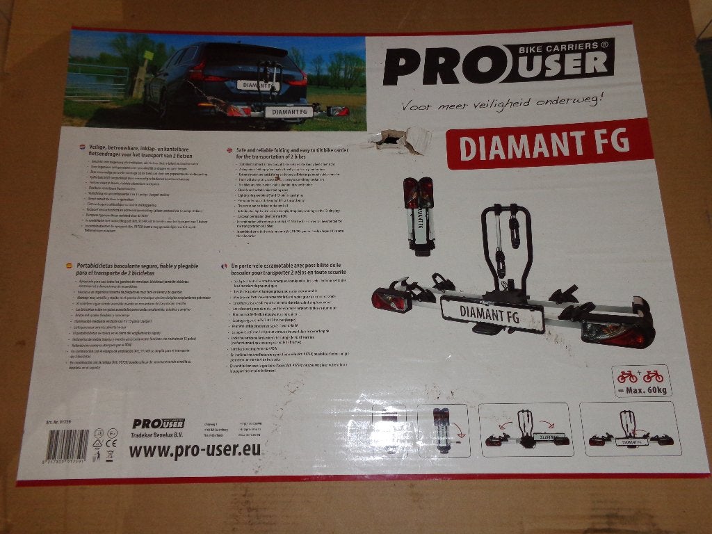 nieuwe fietsendrager PRO USER, Auto diversen, Fietsendragers, Ophalen, Elektrische fiets, Nieuw, 2 fietsen