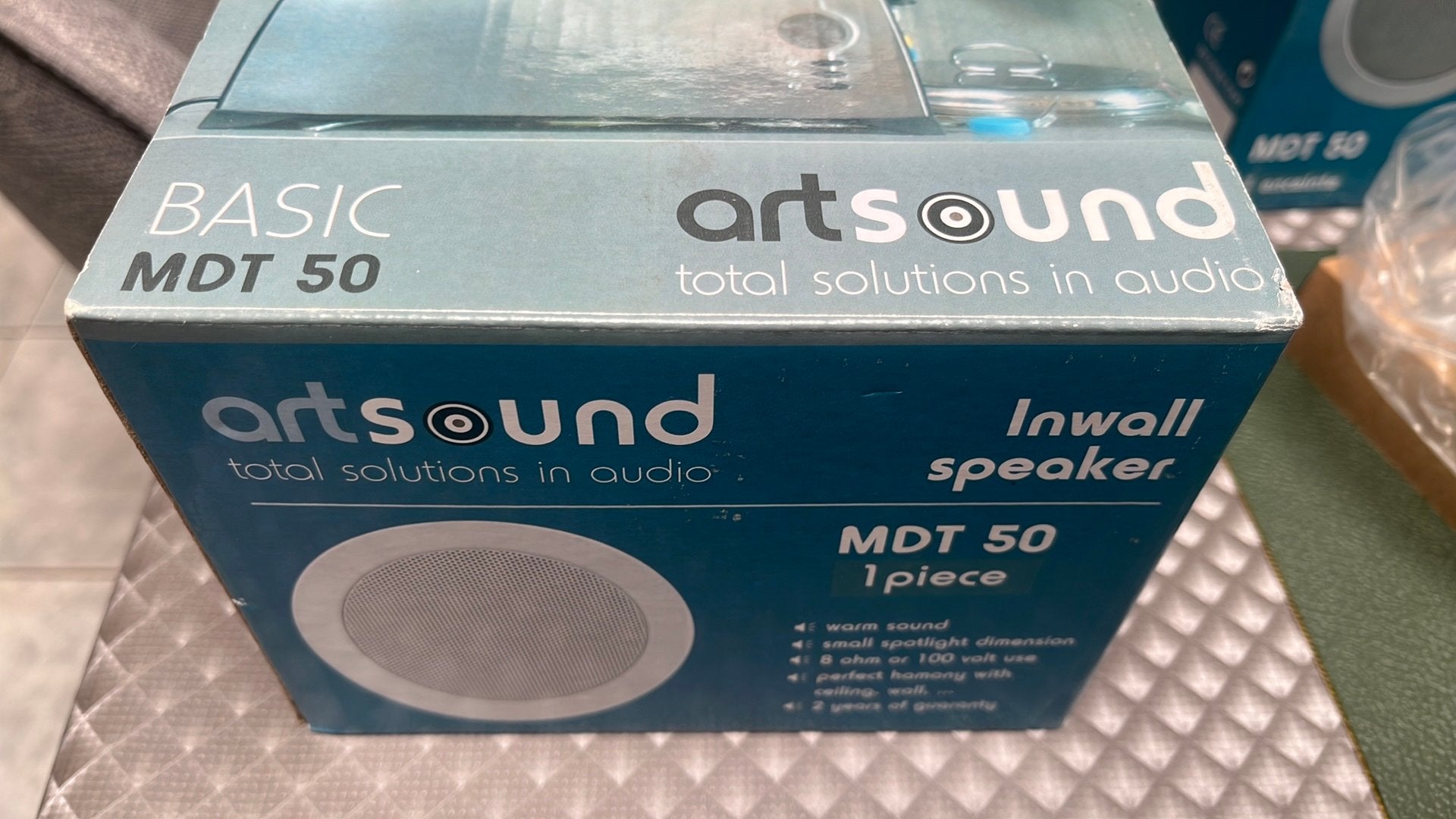 Artsound MDT50, 2 stuks - spotlight' LS, 100V, 1,5-3-6W, wit, Stereo speakers, Nieuw, Minder dan 60 watt, Ophalen