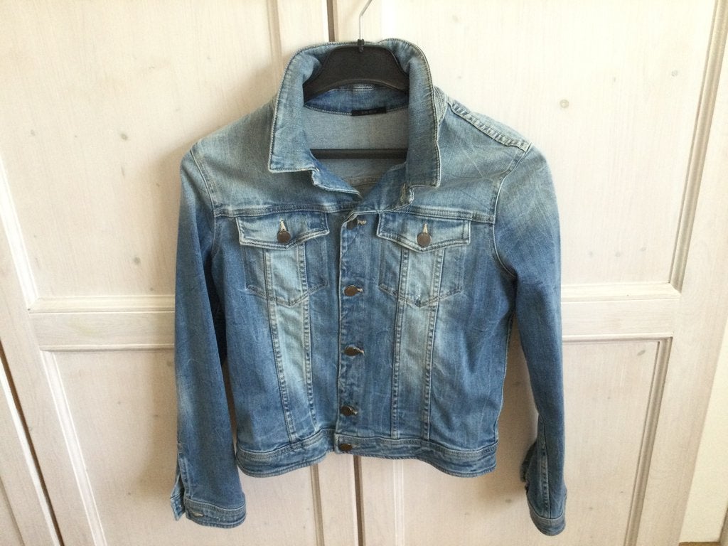 Jeans jasje, Blauw, Zo goed als nieuw, Jasje, Maat 36 (S)