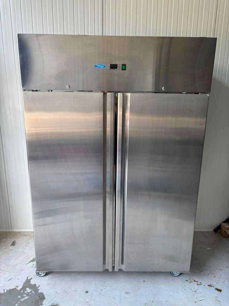 Maxima - Dubbeldeurs Horeca Koelkast - 1200L RVS, Ophalen