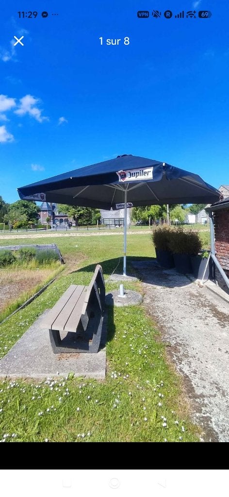 Parasol de jardin professionnel 4m X 4m: Jupiler, Jardin & Terrasse, Parasols, Comme neuf, Enlèvement, Parasol sur pied, Étanche