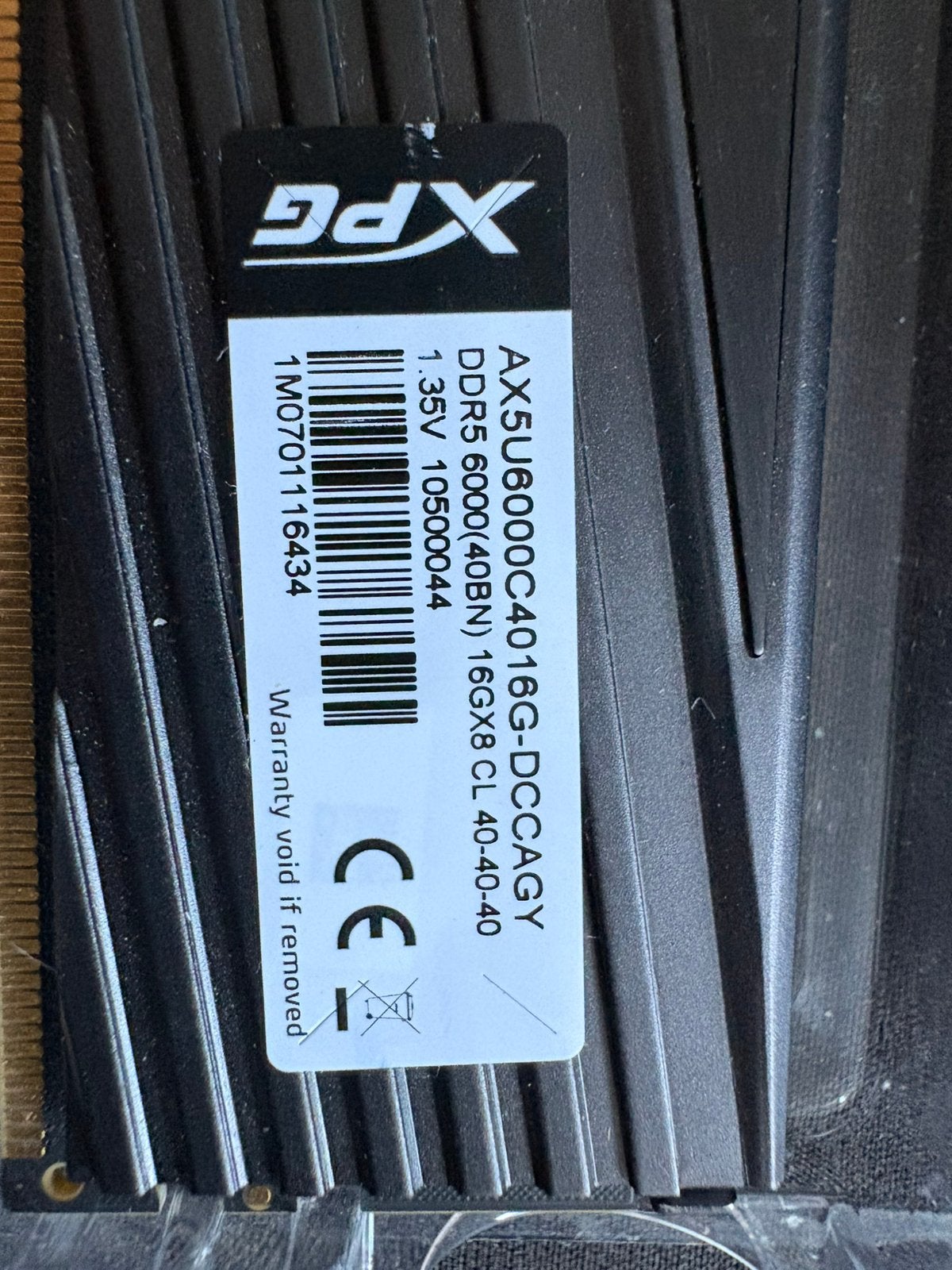 32 (2x16gb) RAMS DRR5 CL 40 6000mhz Xpg, Ophalen, DDR5