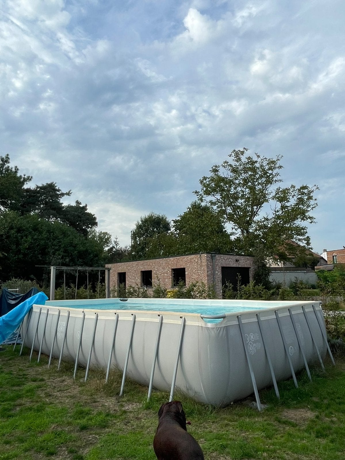 Groot intex zwembad, Gebruikt, 300 cm of meer, Rechthoekig, Ophalen