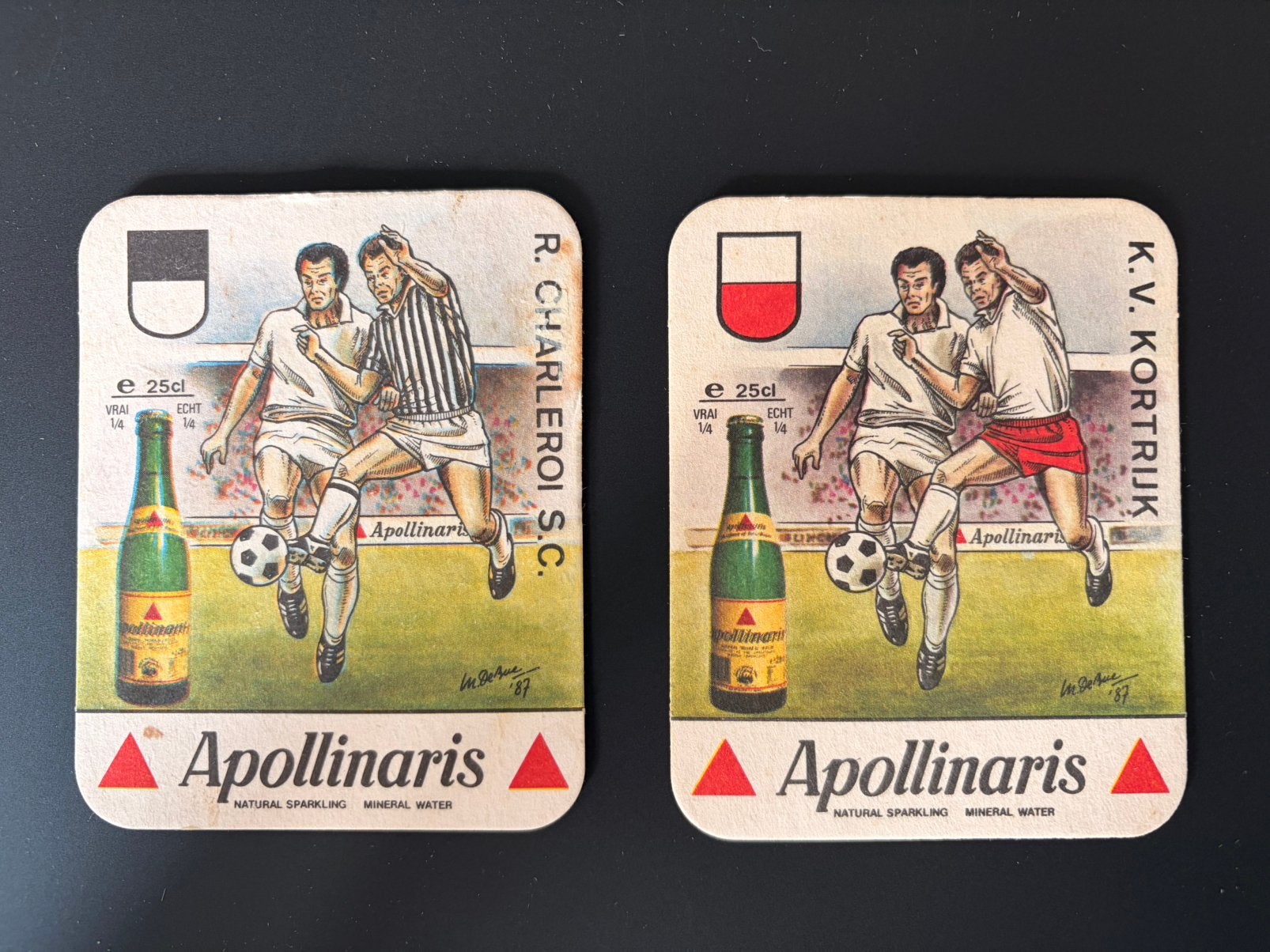 Bierkaartjes Apollinaris - voetbal 1987, Hobby en Vrije tijd, Verzamelkaartspellen | Magic the Gathering, Ophalen