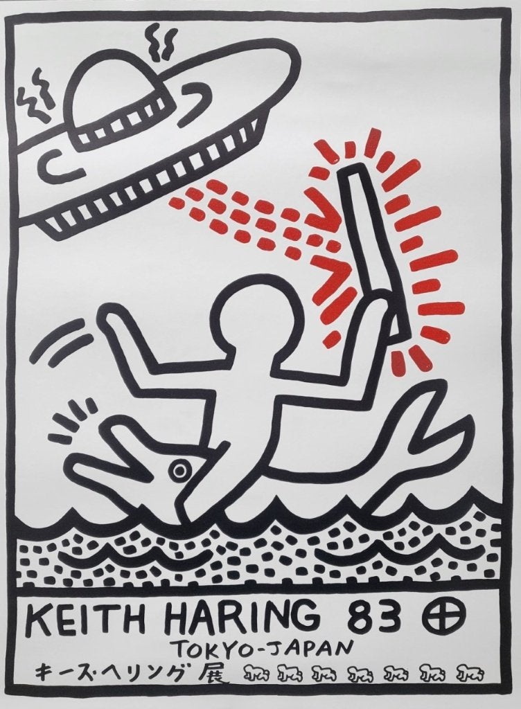 Keith Haring - Japan 1983 - Exhibitie-affiche, Verzenden