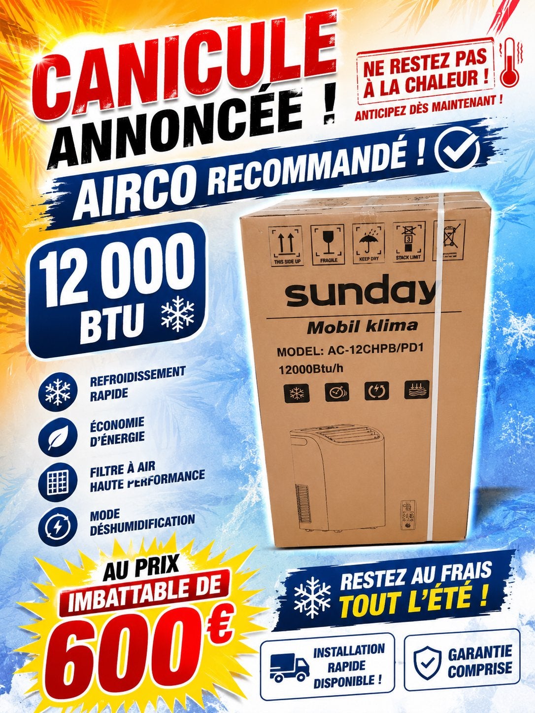 Airco a vendre, Enlèvement