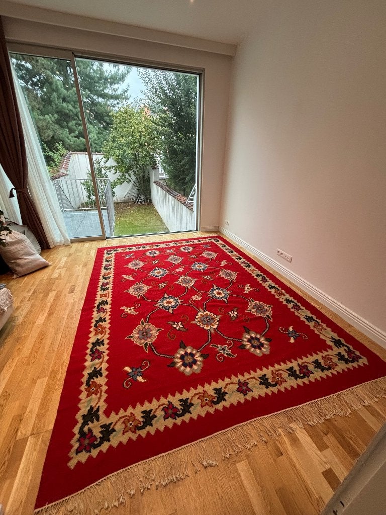 Nooit gebruikt Kelim Balkan vloerkleed, Ophalen