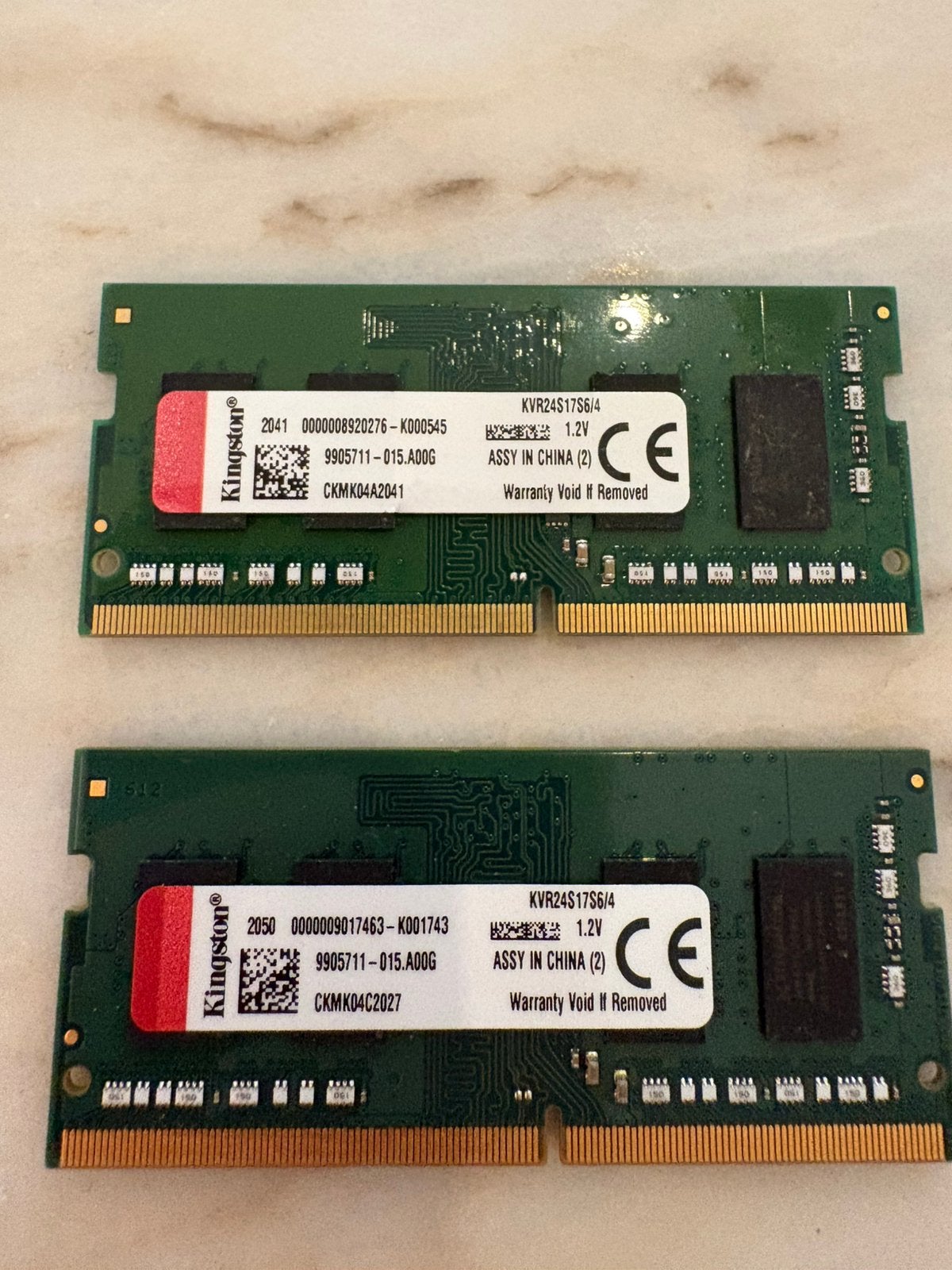 2x 4GB DDR4 Kingston, Computers en Software, RAM geheugen, DDR4, Ophalen of Verzenden, Zo goed als nieuw, Desktop