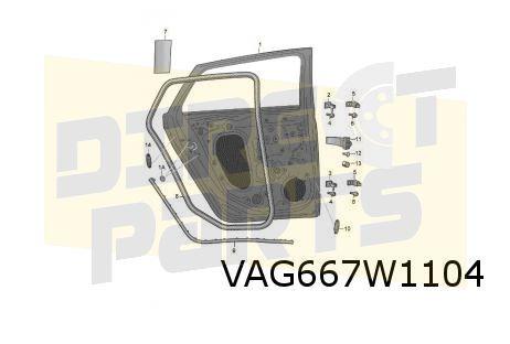 Skoda Kamiq (9/19-1/24) Achterportier Rechts Origineel! 6588, -, -, Skoda, -