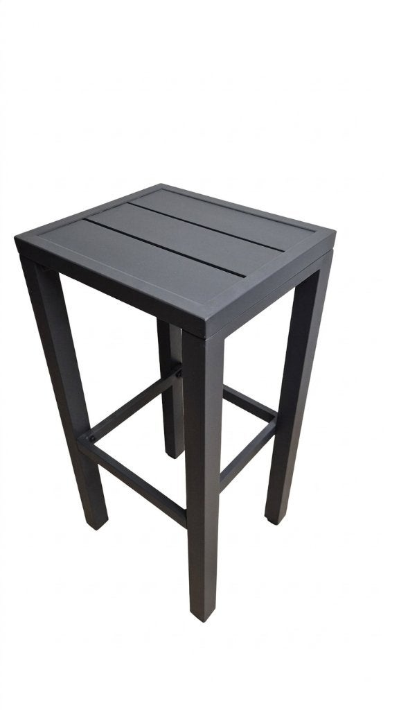 4 tabourets de bar en aluminium gris anthracite, Enlèvement, Neuf, Aluminium