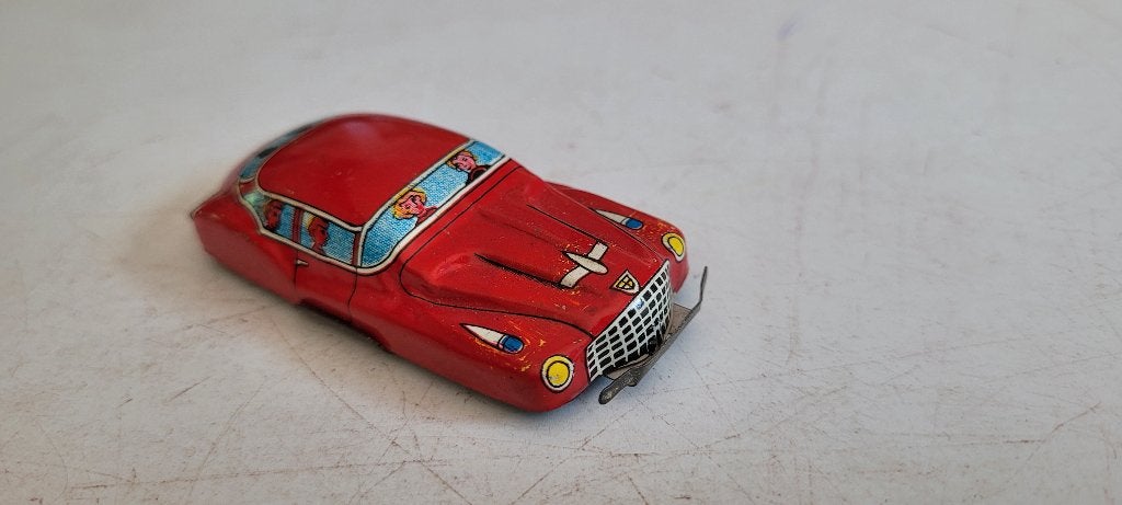 kleine oude blikken auto (3iv292), Ophalen of Verzenden