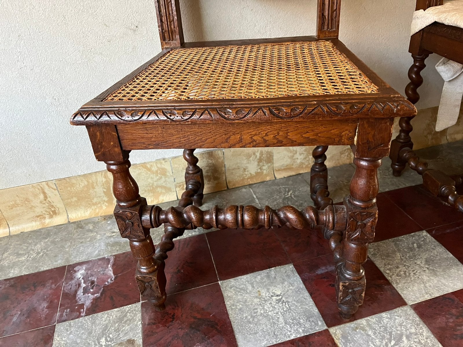 Vintage tafel met 6 stoelen, Ophalen