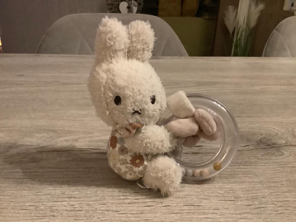Hochet en peluche Miffy (14 cm) (Little Dutch), Enlèvement ou Envoi, Comme neuf, Hochet