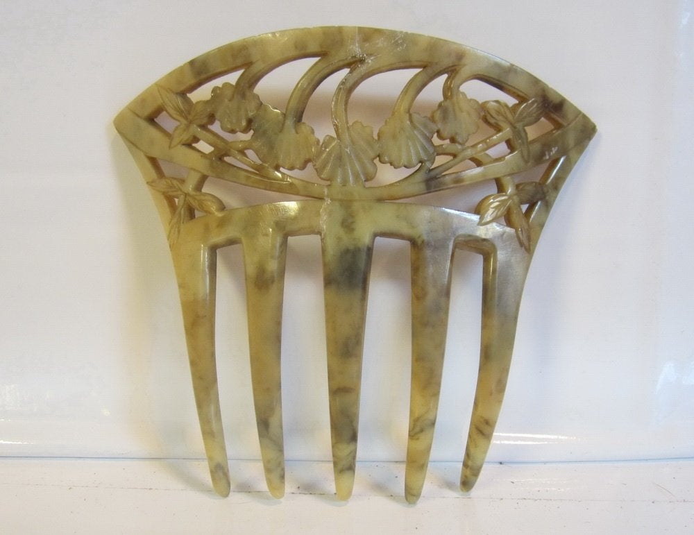 Art nouveau haarkam, celluloid nr1, Verzenden