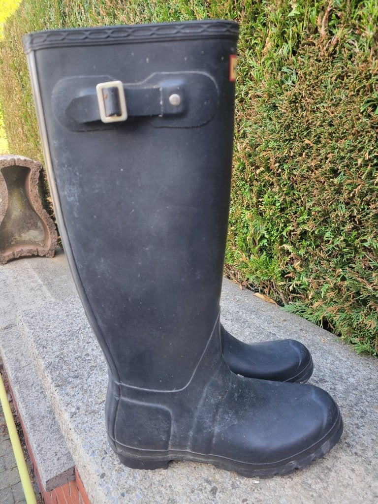 HUNTER zwarte rubberlaarzen T39, Ophalen, Gebruikt, Laarzen