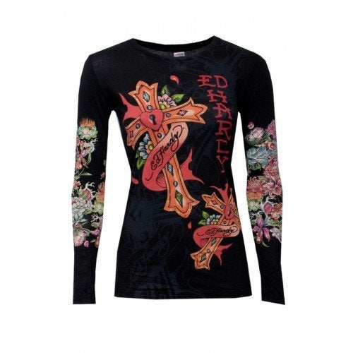 ED Hardy dames tshirt XS, Zwart, Nieuw, Ophalen of Verzenden, Maat 34 (XS) of kleiner