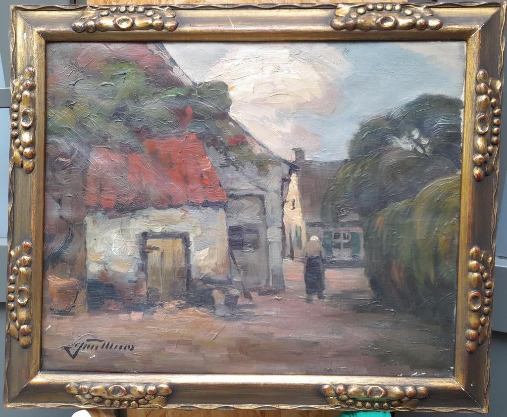 Oude schilderij, Hoevetje, O/d, Jan Maes, Ophalen