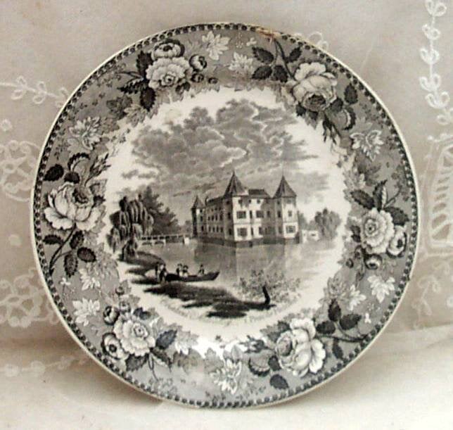 ASSIETTE décor CHATEAU d'ANVAING., Enlèvement