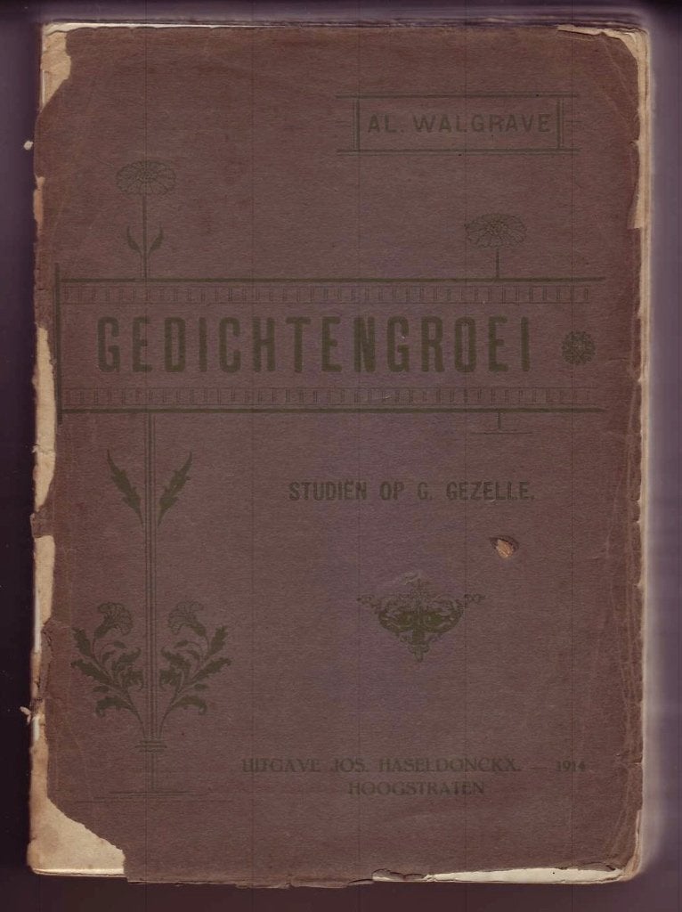 Al. Walgrave, Gedichtengroei. Studiën op G. Gezelle, Enlèvement ou Envoi, Aloïs Walgrave