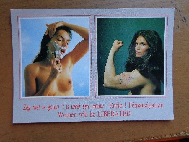 Postkaart Naakt - Zeg niet te gauw 't is weer een vrouw, Enlèvement ou Envoi, Non affranchie, Autres thèmes