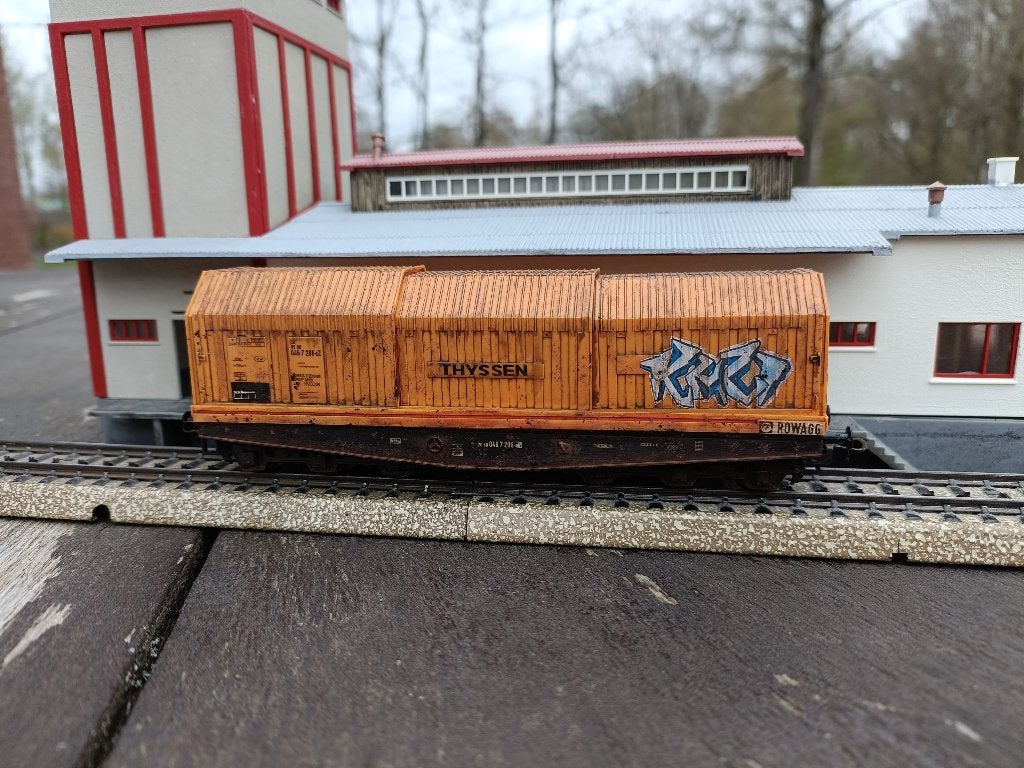 wagon Ho liliput tagué et patiné, Wagon, Utilisé, Courant continu ou Courant alternatif, Liliput